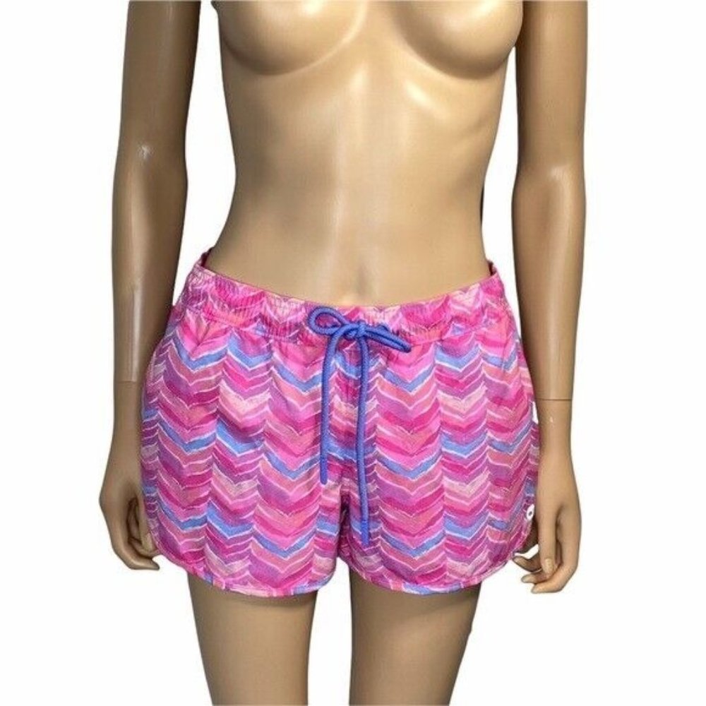 Vineyard Vines XXS Chevron Nylon Performance Board Shorts Pink Women
